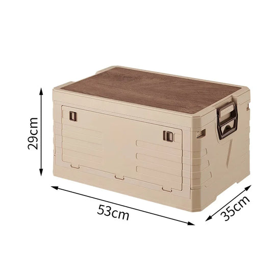 Car Storage Bin Outdoor Camping Foldable Storage Box Large Capacity with Lid Toys Books Food Sundries Organizer Storage Box