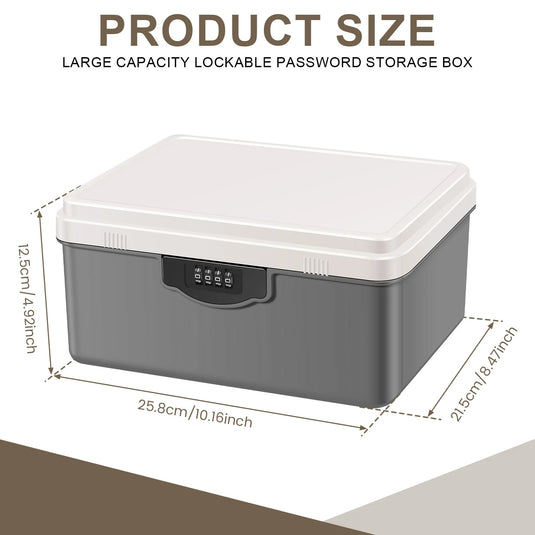 Digital Password Lock Safe Box Medicine Locking Box Portable Passport Files Cash Jewelry Privacy Security Organizer Case