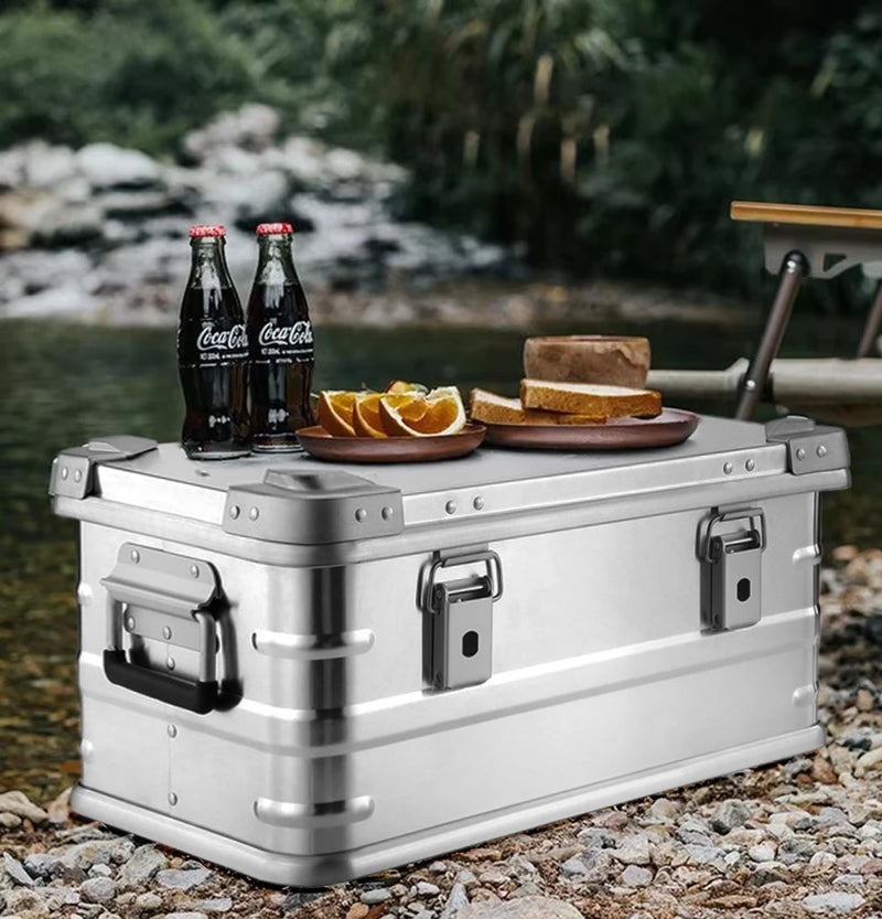 Load image into Gallery viewer, DOTWISE Outdoor Storage Box 30-80L Large Capacity Aluminum Alloy Box For Camping Picnics Travel Home Storage Organization

