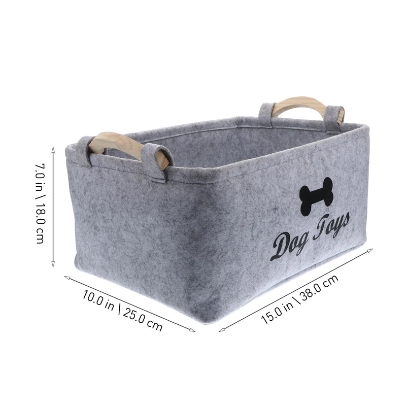 Load image into Gallery viewer, Dog Toy Basket Pet Storage Box Bin Organizer Toys Felt Cat Accessory Container Bins Baskets Accessories Containers Organizing
