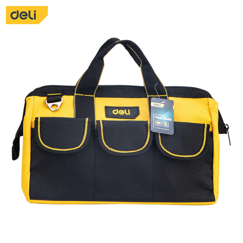Load image into Gallery viewer, Deli Thickened Toolbox Toolbag Oxford Cloth Empty PP Plastic Storage Box Multifunctional Maintenance Tool Box Household
