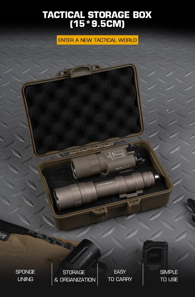 Load image into Gallery viewer, Tactical Equipment Outdoor Shockproof Protection Storage Box Shooting Hunting Laser Box Versatile EDC Flashlight Hard Case
