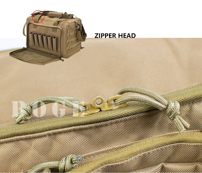 Load image into Gallery viewer, Shooting Range Bag Molle System Outdoor Hunting Accessory Nylon Tactical Gun Case Pack Pistol Tools Shoulder Bag Sniper Black
