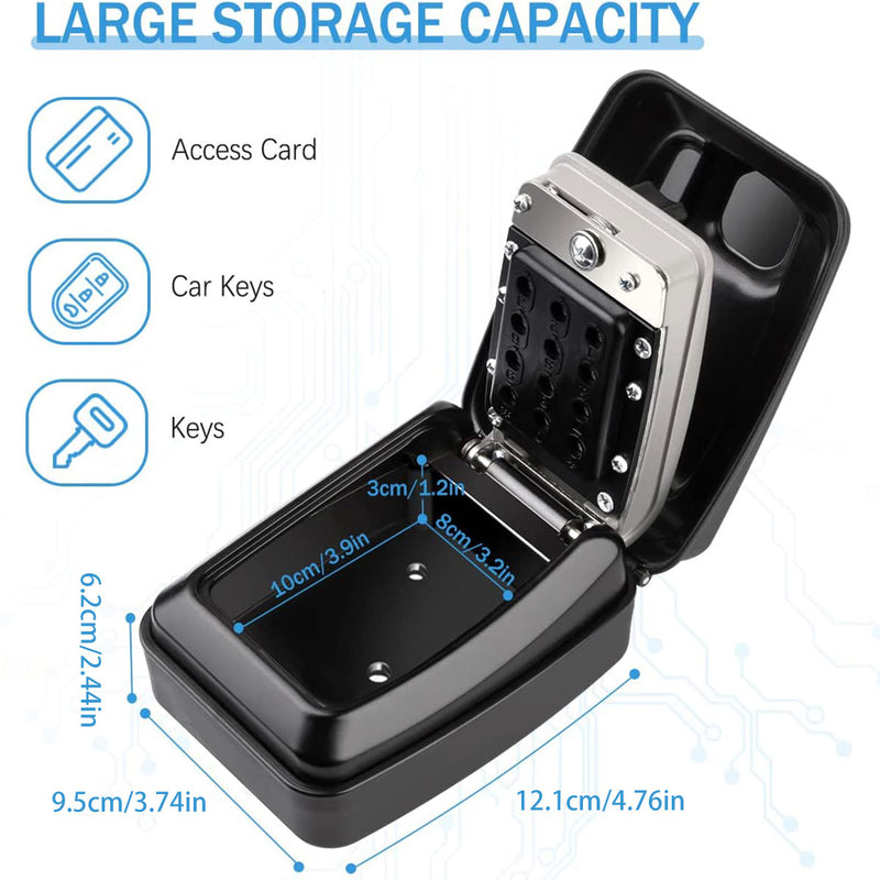 Load image into Gallery viewer, Key Lock Box Wall-Mount Secret Code Security Key Safe Secret Organizer Box No Key Home Office Weatherproof Safe Key Keeper NEW
