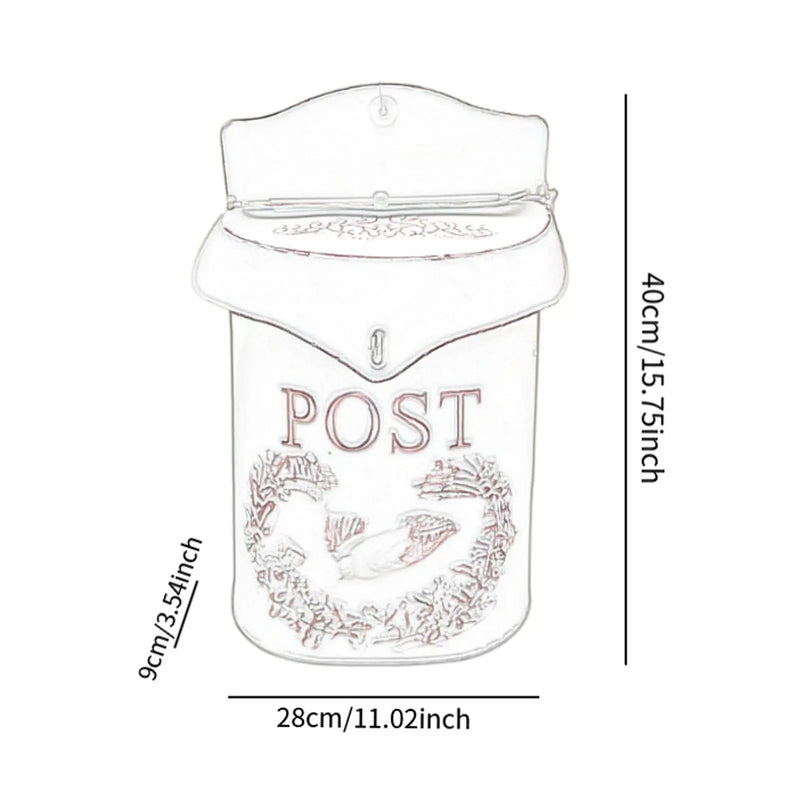 Load image into Gallery viewer, Wall Mounted Mailbox Mail Drop Box Letter Slot Mailbox Post Magazines Box Shabby
