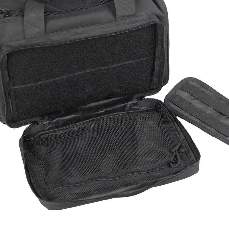 Load image into Gallery viewer, Shooting Range Bag Molle System Outdoor Hunting Accessory Nylon Tactical Gun Case Pack Pistol Tools Shoulder Bag Sniper Black
