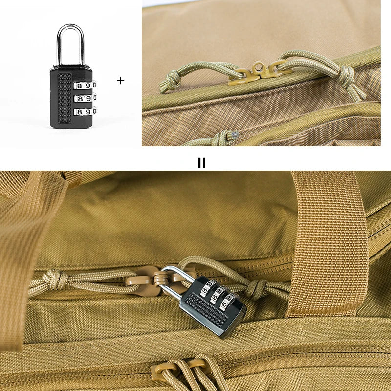 Load image into Gallery viewer, Shooting Range Bag Molle System Outdoor Hunting Accessory Nylon Tactical Gun Case Pack Pistol Tools Shoulder Bag Sniper Black
