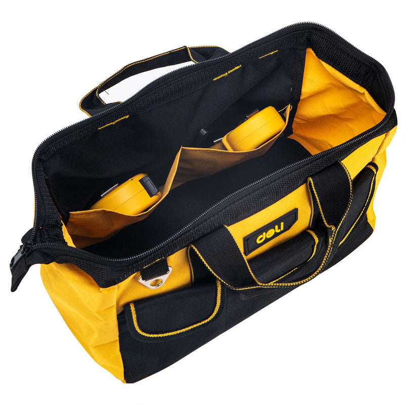 Load image into Gallery viewer, Deli Thickened Toolbox Toolbag Oxford Cloth Empty PP Plastic Storage Box Multifunctional Maintenance Tool Box Household
