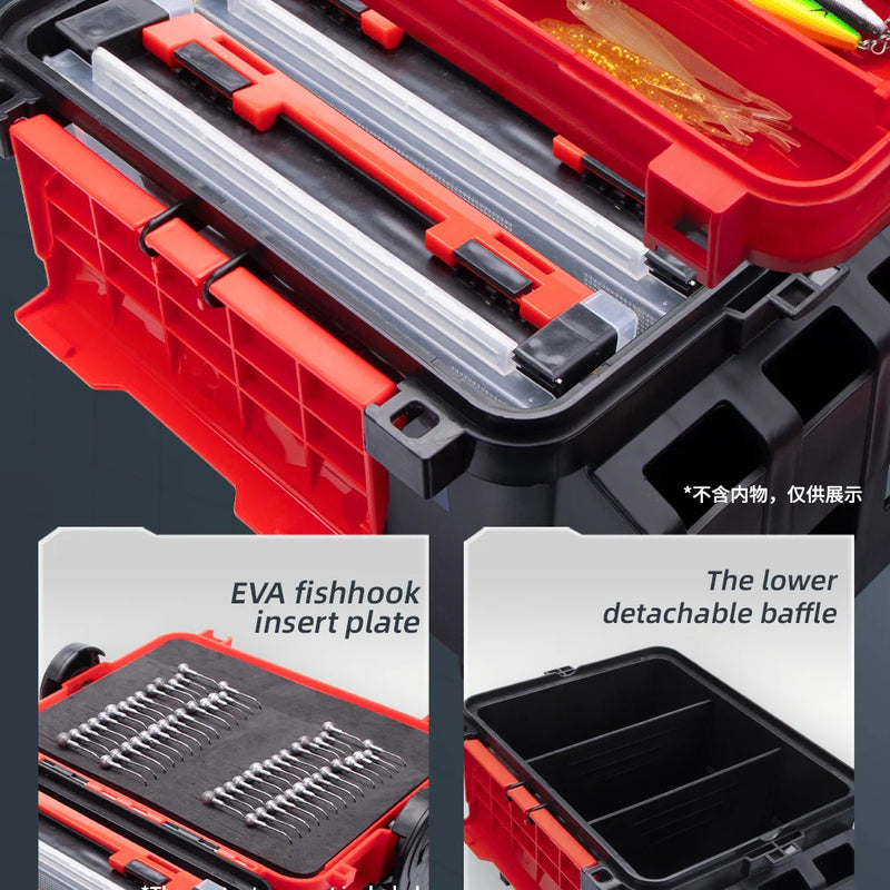 Load image into Gallery viewer, Fishingfans 6L 12L Fishing Box Organizer Multi-function Lure Live Fish Bucket Thickening Storage Box Fishing Tackle Box
