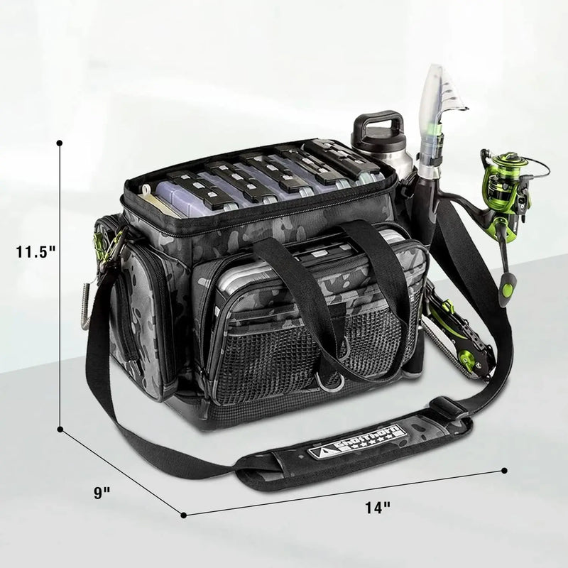 Load image into Gallery viewer, Fishing square bread bag with 4 3600 fishing boxes
