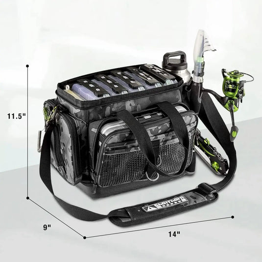 Fishing square bread bag with 4 3600 fishing boxes