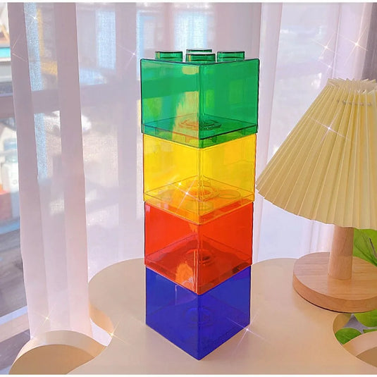 INS Home Decor  Gift Boy Girls Change Box Money Saving Box Coin Bank Storage Box Building Block Coin Box
