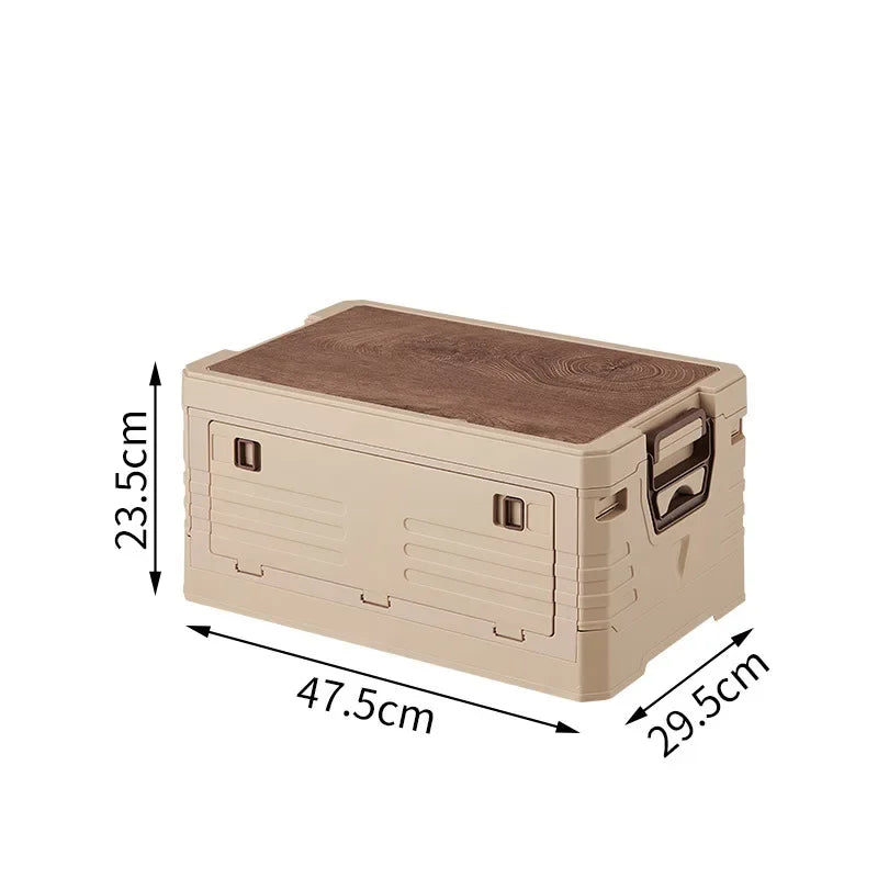 Load image into Gallery viewer, Car Storage Bin Outdoor Camping Foldable Storage Box Large Capacity with Lid Toys Books Food Sundries Organizer Storage Box
