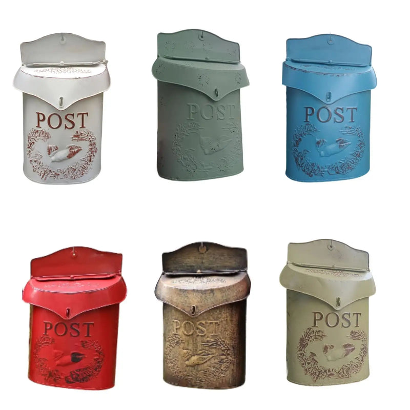 Load image into Gallery viewer, Wall Mounted Mailbox Mail Drop Box Letter Slot Mailbox Post Magazines Box Shabby
