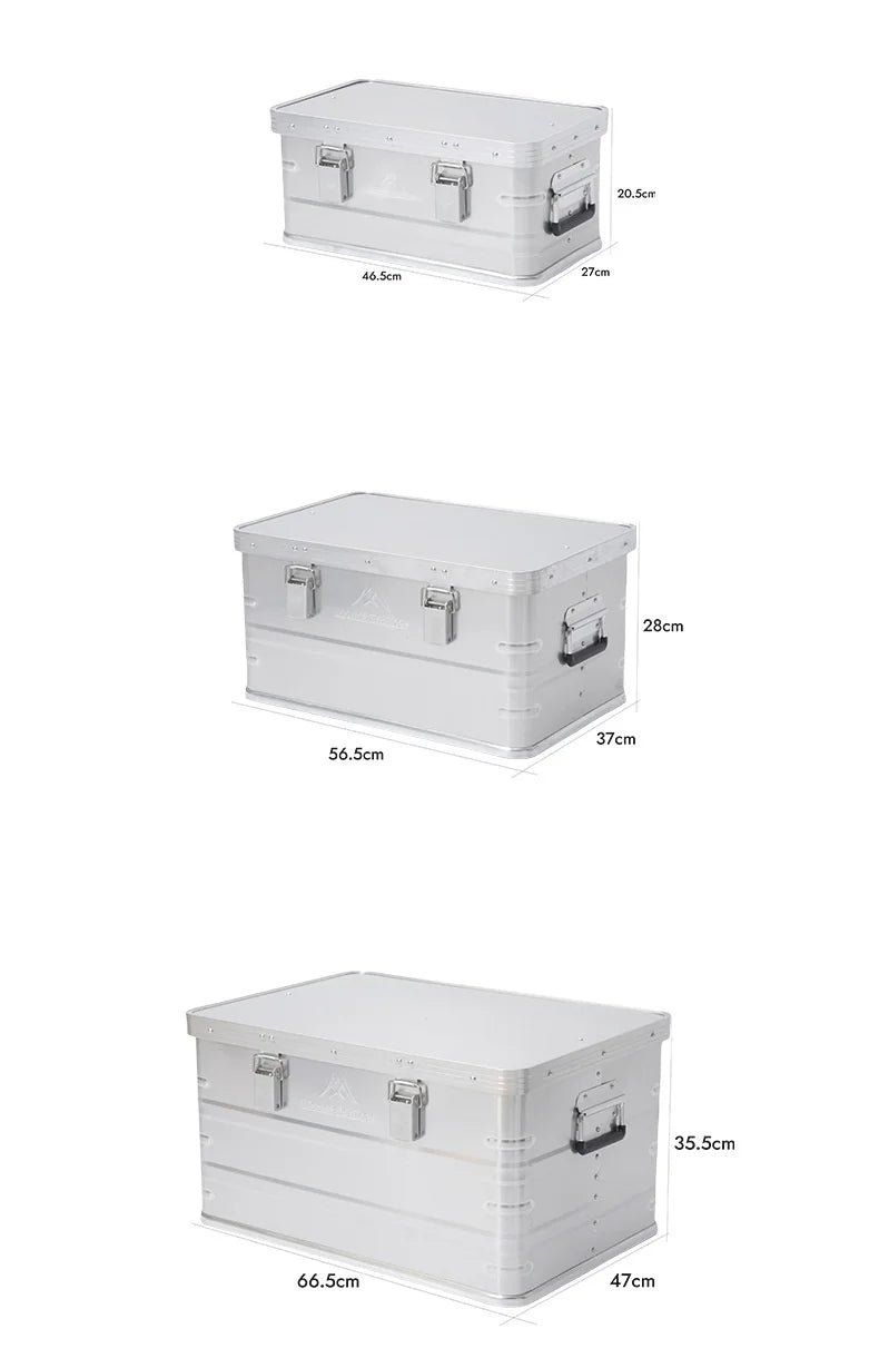 Load image into Gallery viewer, 30-80L Outdoor Storage Box Camping Picnic Travel Aluminum Alloy Large Capacity Box Accessories Storage Bag Hiking Accessories
