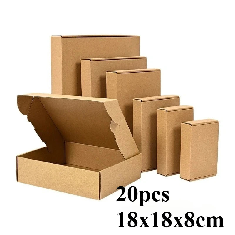 Load image into Gallery viewer, 20/10PCS Corrugated Box Mailers,Brown Cardboard Shipping Box Corrugated Box Mailer Shipping Box Kraft Paper Packaging Box
