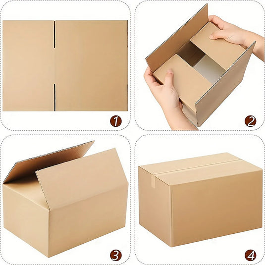 Mailing Shipping Boxes, 7.87x4.13x5.31inches, Single Wall, 32Lb/sq inch, Brown Corrugated Cardboard Mailer Box With Lids