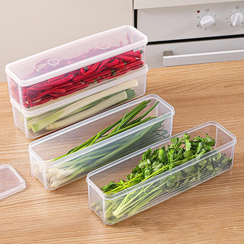 Load image into Gallery viewer, Fresh Box Refrigerator Storage Boxes Scallions Food Container with Lid Cold Crisper Sealed Kitchen Fresh Fruit Fridge Organiser
