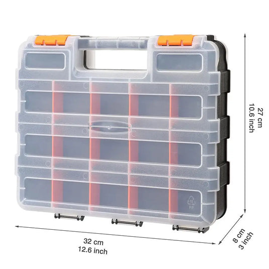 Handheld Tool Box Organizer Sets  Compartment Small Parts Boxes Large Capacity Thickened Plastic Hardware Tool Storage Box