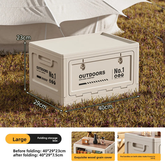 Foldable Storage Box for Camping Outdoor Large Capacity Side Opening Organizer for Car Home Toys Clothes