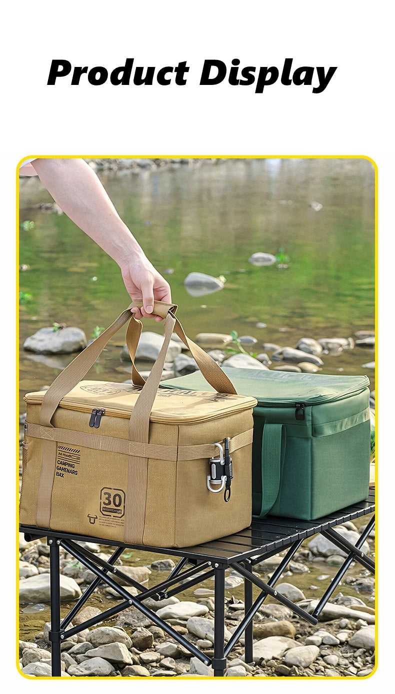 Load image into Gallery viewer, 30L Outdoor Storage Bag Large Capacity Folding Storage Box Picnic Camping Hiking Equipment Storage Box Waterproof Organizer
