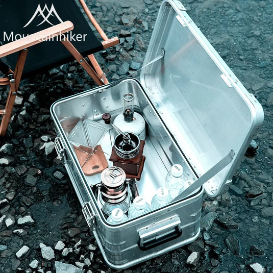30-80L Outdoor Storage Box Camping Picnic Travel Aluminum Alloy Large Capacity Box Accessories Storage Bag Hiking Accessories