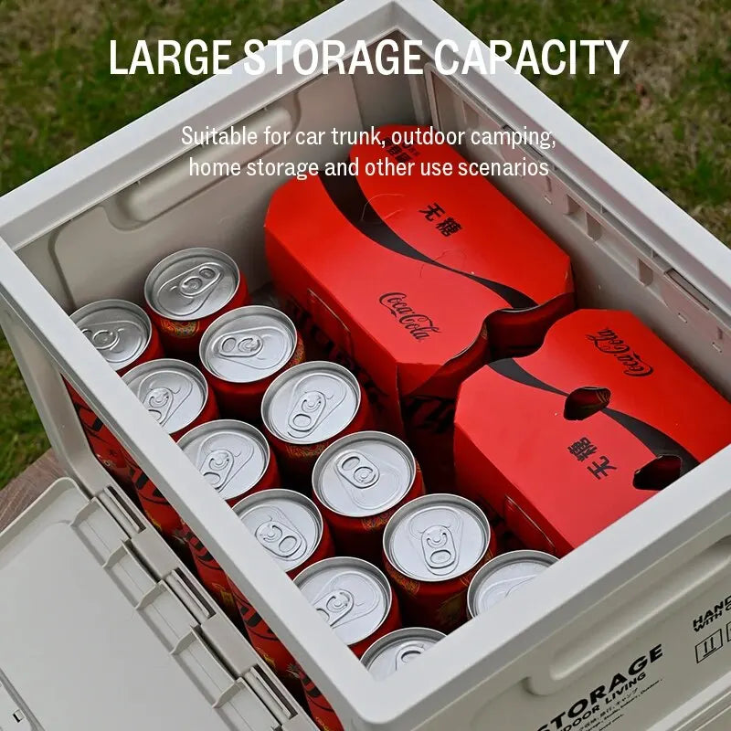 Load image into Gallery viewer, Outdoor Storage Box Camping Folding Box Camping Organizer Car Trunk Wooden Lid Industrial Air Storage Box
