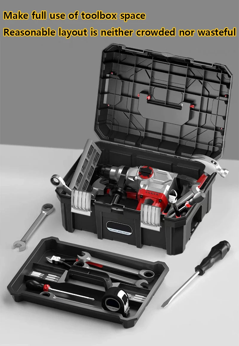 Load image into Gallery viewer, Large Tool Box Increase In Height Suitcases Hardware Parts Box Portable Tool Organizer Professional ToolBox For Garage Workshop
