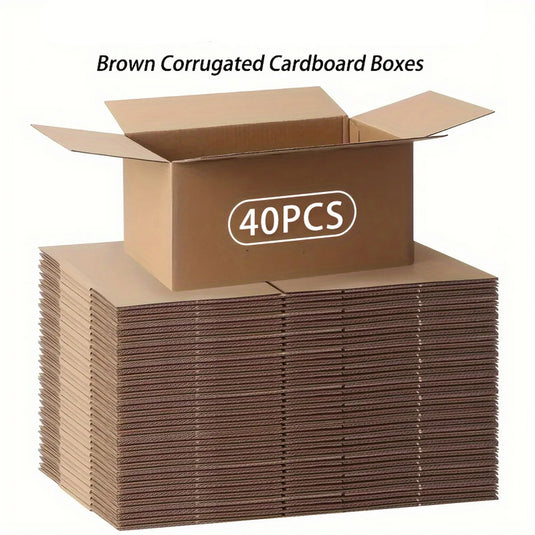 Mailing Shipping Boxes, 7.87x4.13x5.31inches, Single Wall, 32Lb/sq inch, Brown Corrugated Cardboard Mailer Box With Lids