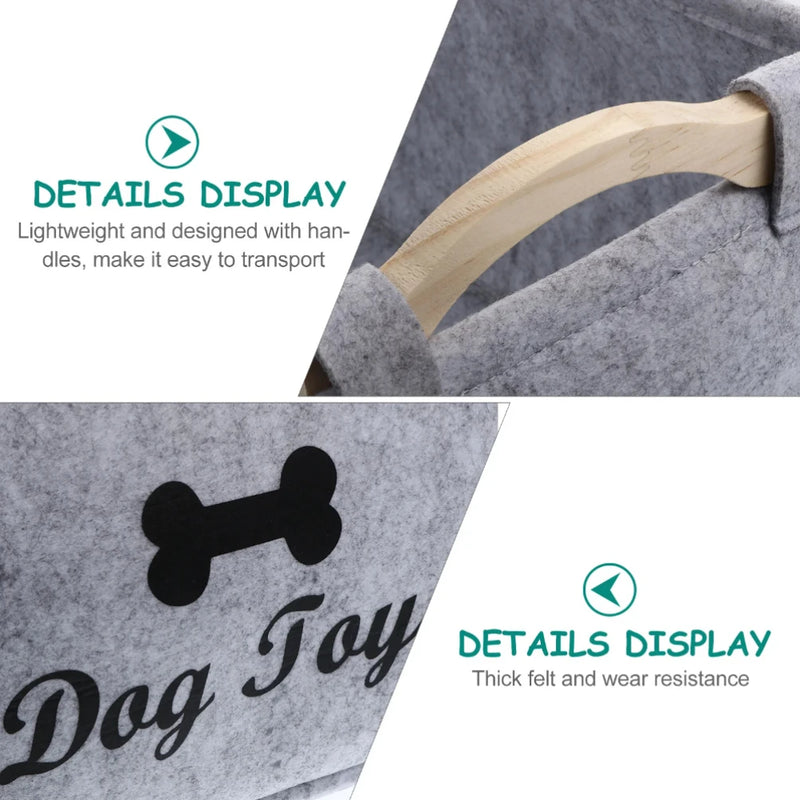 Load image into Gallery viewer, Dog Toy Basket Pet Storage Box Bin Organizer Toys Felt Cat Accessory Container Bins Baskets Accessories Containers Organizing
