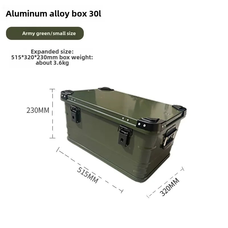 Load image into Gallery viewer, DOTWISE Outdoor Storage Box Camping Picnic Travel Aluminum Alloy Car Organizer Large Capacity Box Amry Green Storage Bag
