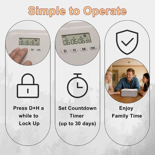 Timer Lock Boxes Electronic Lockable Container Self-Discipline Phone Lock Boxes Medicine Box Personal Items Files Safe Storage