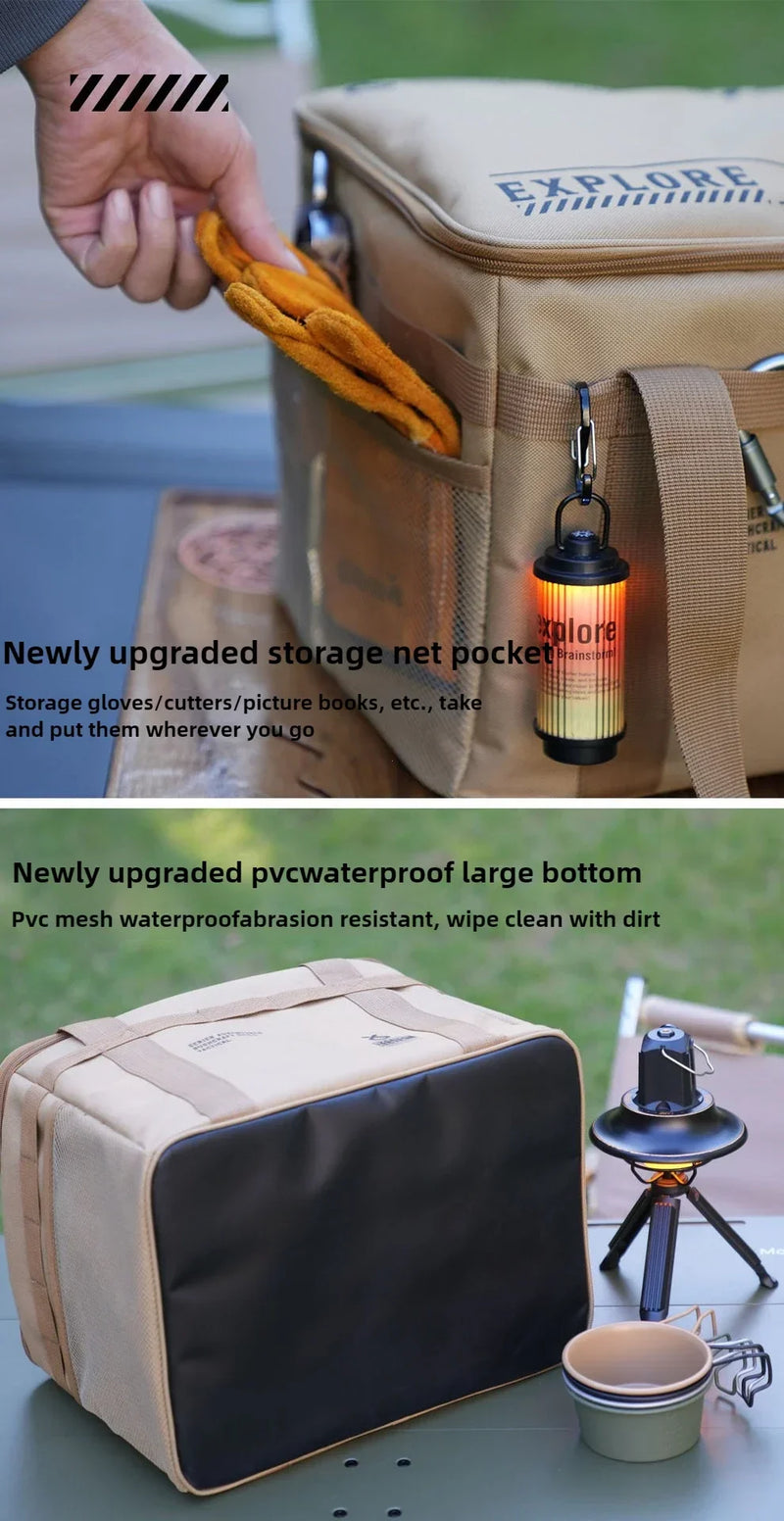 Load image into Gallery viewer, Outdoor folding storage box, picnic camping equipment storage box, tableware and kitchenware storage bag, large capacity
