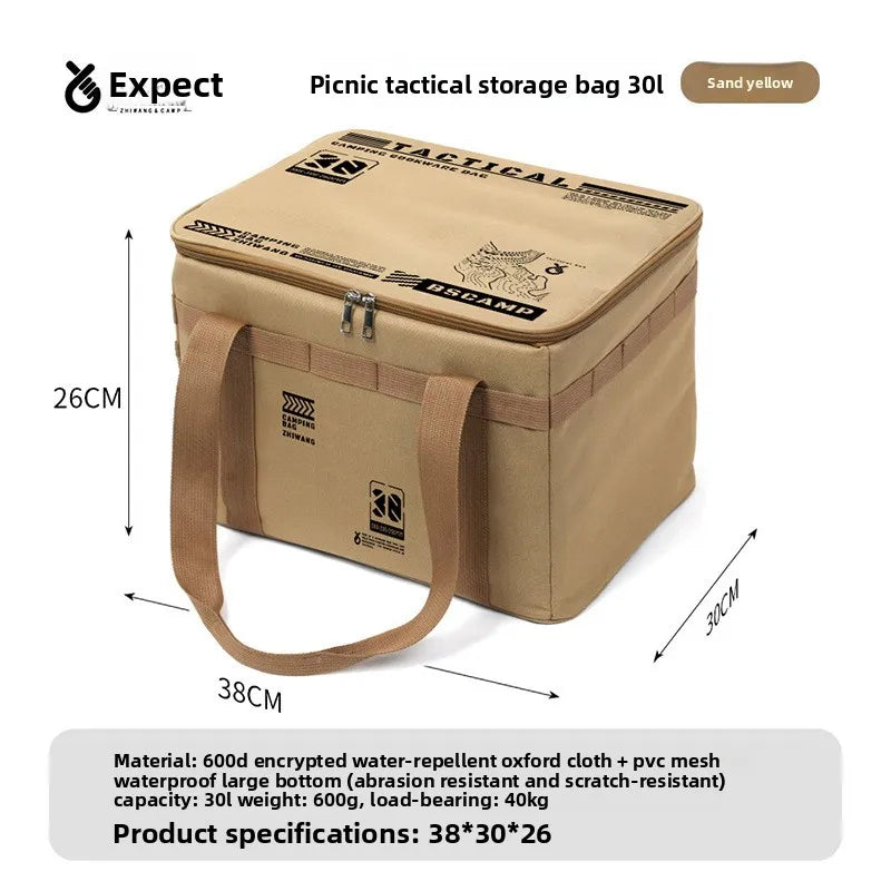 Load image into Gallery viewer, Outdoor folding large capacity storage box, picnic camping equipment storage box, outdoor tactical storage bag
