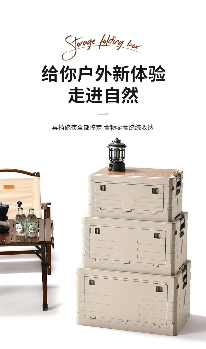 Load image into Gallery viewer, Car Storage Bin Outdoor Camping Foldable Storage Box Large Capacity with Lid Toys Books Food Sundries Organizer Storage Box
