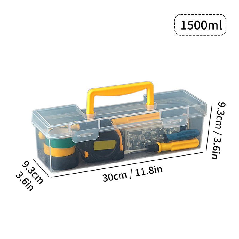 Load image into Gallery viewer, Transparent Handheld Toolbox Portable Large Capacity Thickened Plastic Hardware Tool Storage Box With Handle Tool Organizer Box
