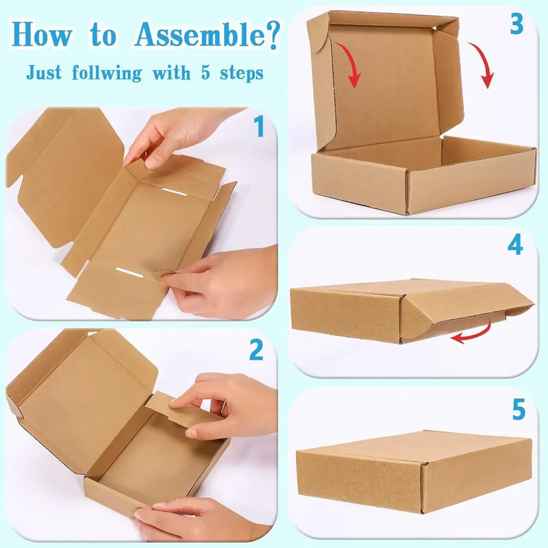 Load image into Gallery viewer, 20/10PCS Corrugated Box Mailers,Brown Cardboard Shipping Box Corrugated Box Mailer Shipping Box Kraft Paper Packaging Box

