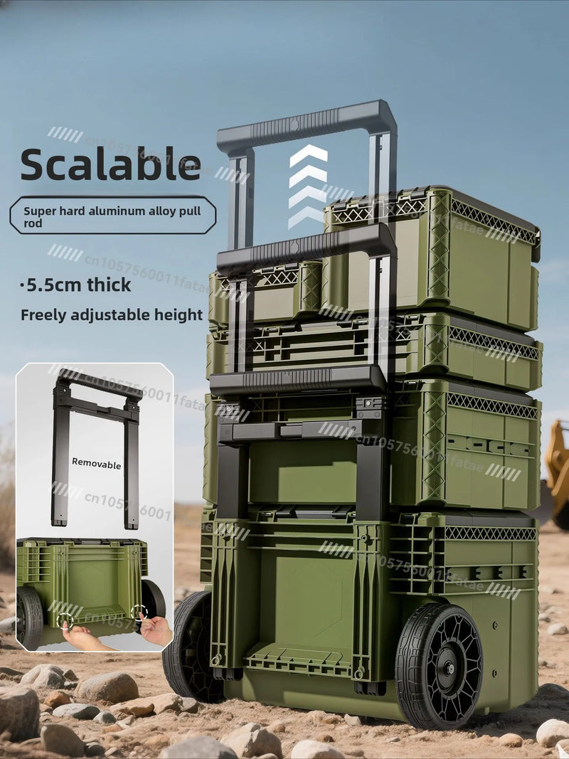 Load image into Gallery viewer, Toolbox Hardware Storage Box Combination Stacking Box Trolley Type Industrial Grade New Base Station Type Hand Pull Large Box
