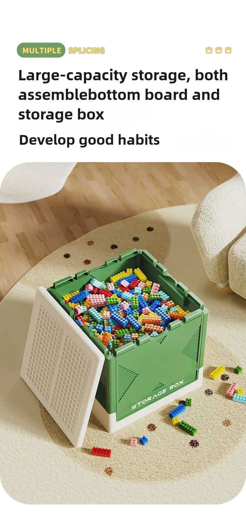 Load image into Gallery viewer, Household Goods Household Large Capacity Storage Box,  Storage Box, Building Block Storage Box, Children's Toy Storage Box
