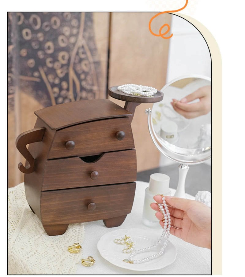 Load image into Gallery viewer, Elegant Wooden Jewelry Box for Rings Necklaces &amp; Earrings High-End Gift for Weddings Housewarmings - Storage Organizer
