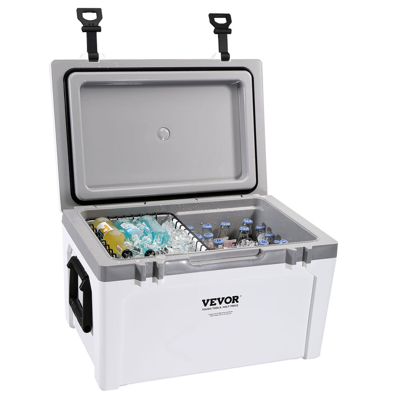 Load image into Gallery viewer, Insulated Portable Cooler, 52 Qt, Holds 50 Cans, Ice Retention Hard Cooler With Heavy Duty Handle, Ice Chest Lunch Box For Camping, Beach, Picnic, Travel, Outdoor, Keeps Cool For Up To 6 Days
