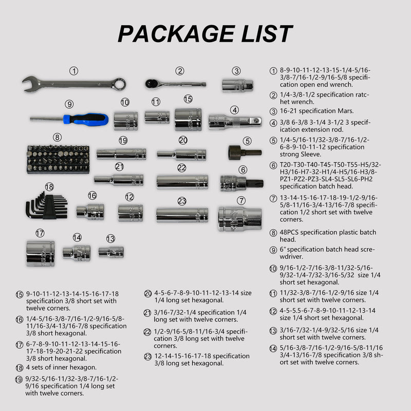 Load image into Gallery viewer, Black Hand Tool Box With Toolset 266Pcs
