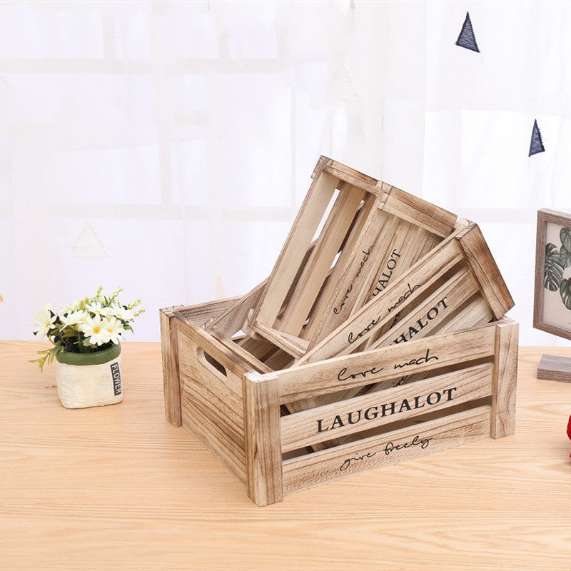 Load image into Gallery viewer, Vintage Wooden Bar Boxes Storage Rectangular Household Boxes
