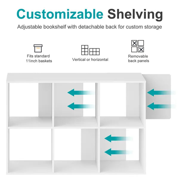 Load image into Gallery viewer, Cube Storage Organizer - Open Cube Bookshelf With Removable Back Panels, Display Storage Bookcase For Living Room, Bedroom, Entrance Hall

