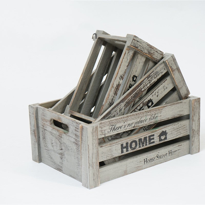 Load image into Gallery viewer, Vintage Wooden Bar Boxes Storage Rectangular Household Boxes
