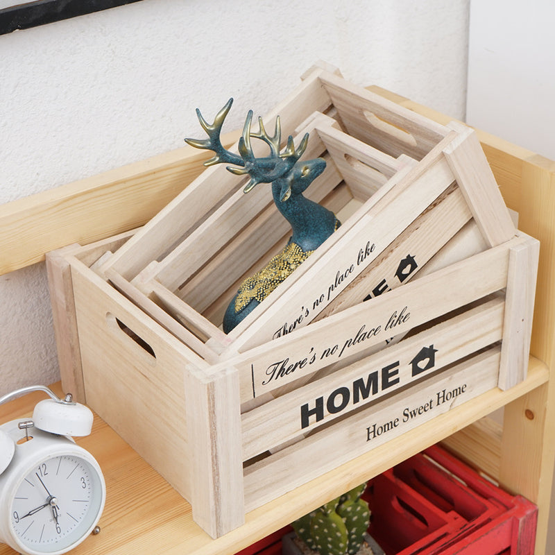 Load image into Gallery viewer, Vintage Wooden Bar Boxes Storage Rectangular Household Boxes
