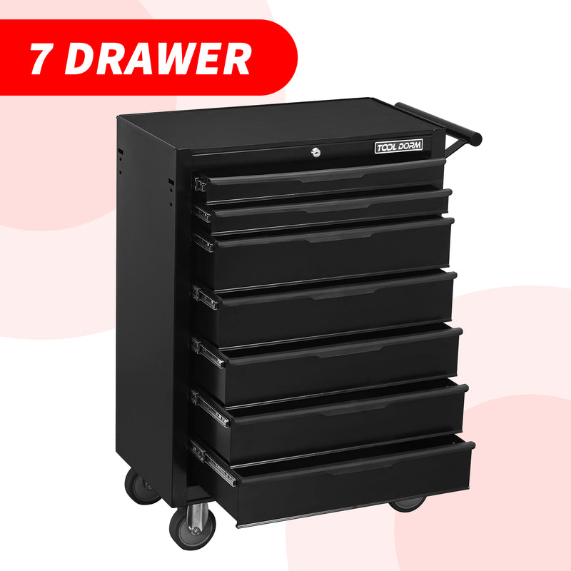 Load image into Gallery viewer, Tool Cabinet Tool Cart 24.2inch With Drawers And Wheels Metal Rolling Tool Box
